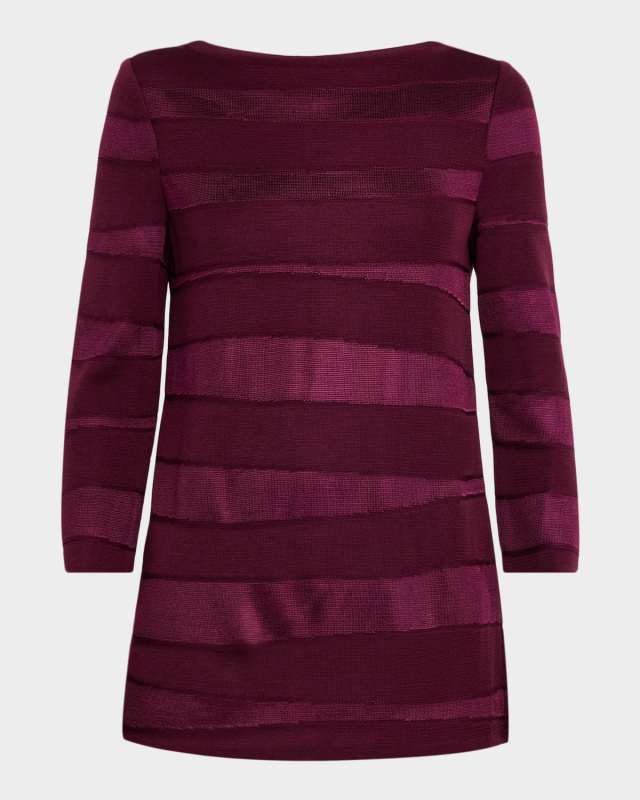 Horizontal Striped Tonal Knit Tunic